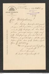 k.k. naturhistorisches Hofmuseum, Intendanzakten 1885-1896 (Hauer), Aktenzahl Z.647/1889, Seite 1